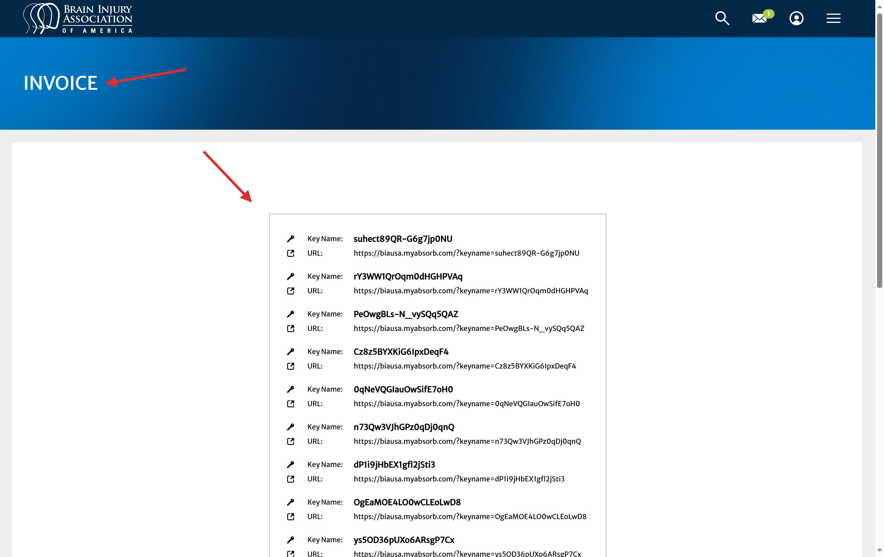 Click on INVOICE
