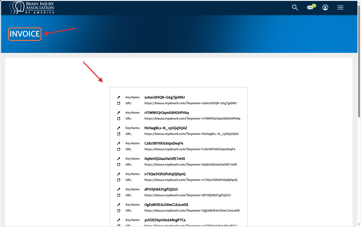 Click on INVOICE