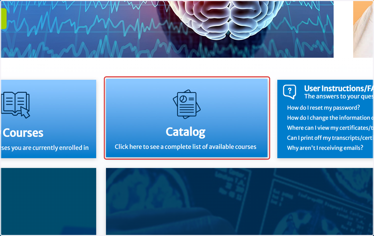 Click on Catalog…
