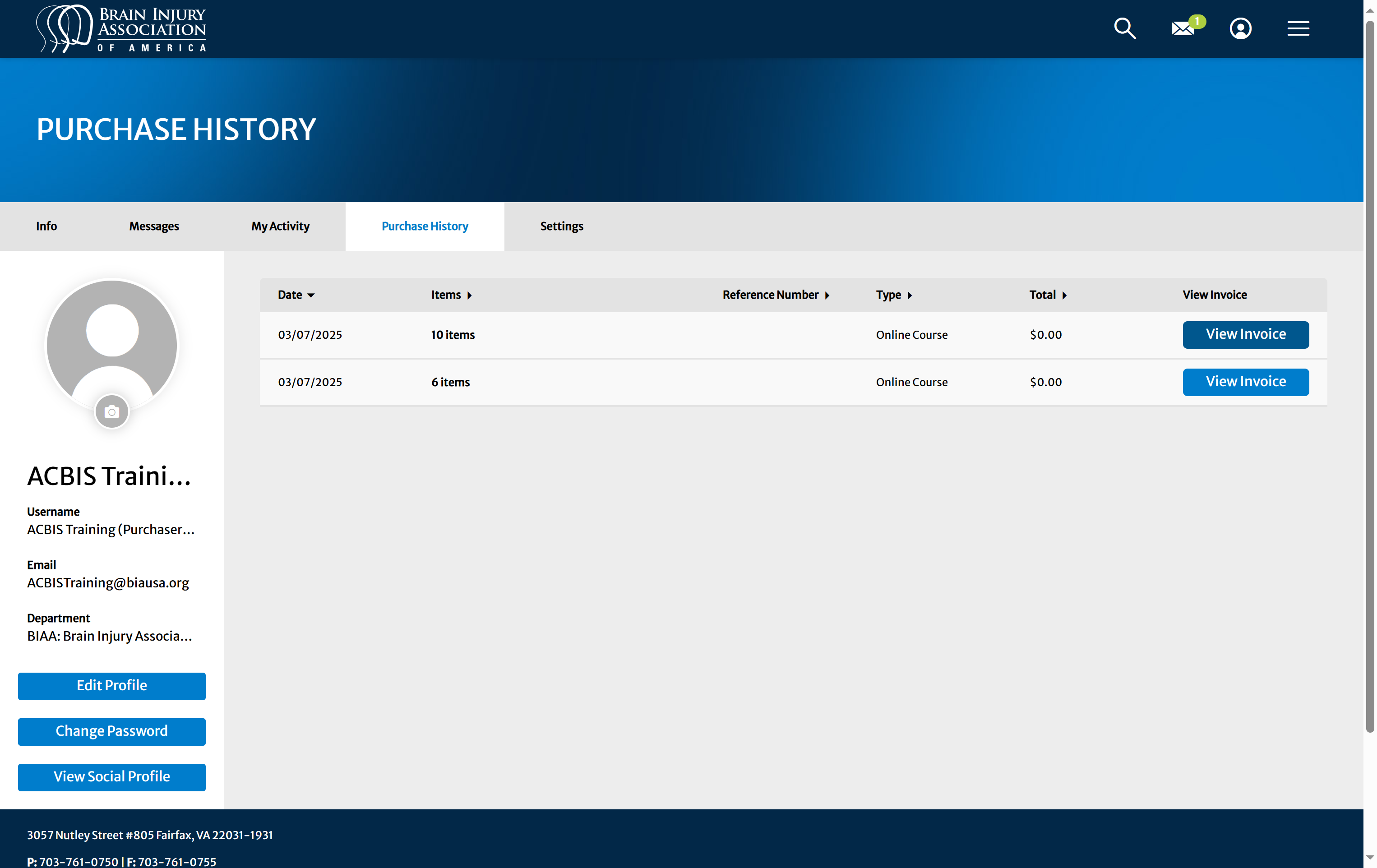 Click on View Invoice