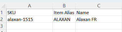 Stock-keeping unit (SKU), item alias, and name can all be the same, but to avoid errors, design a sku that combines letters and numbers so that it does not contradict your existing goods.