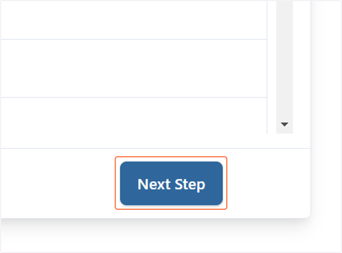if you would like to continue with the csv upload. Click on Next Step.