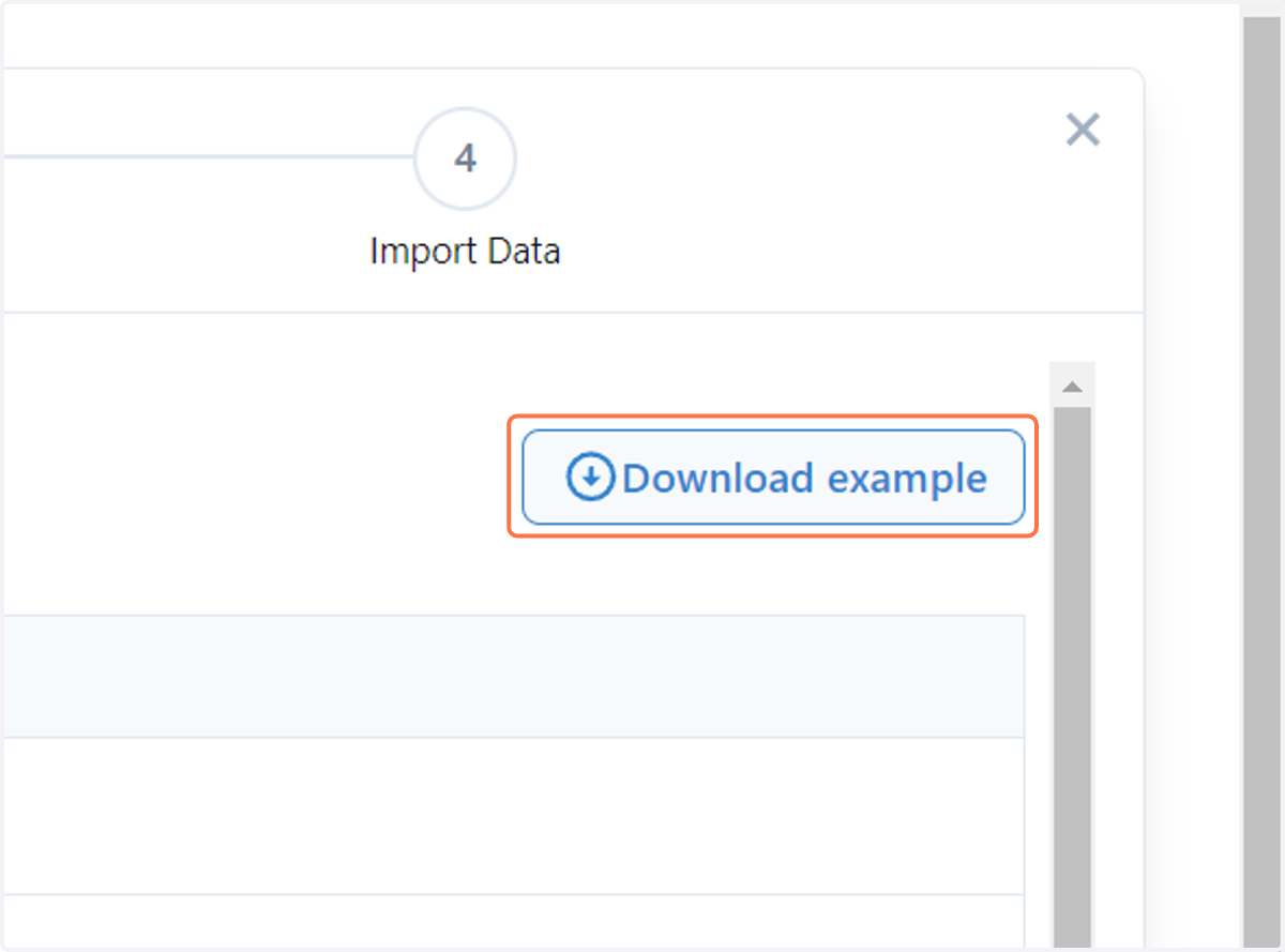 Click on Download example to get your own example for your guide.