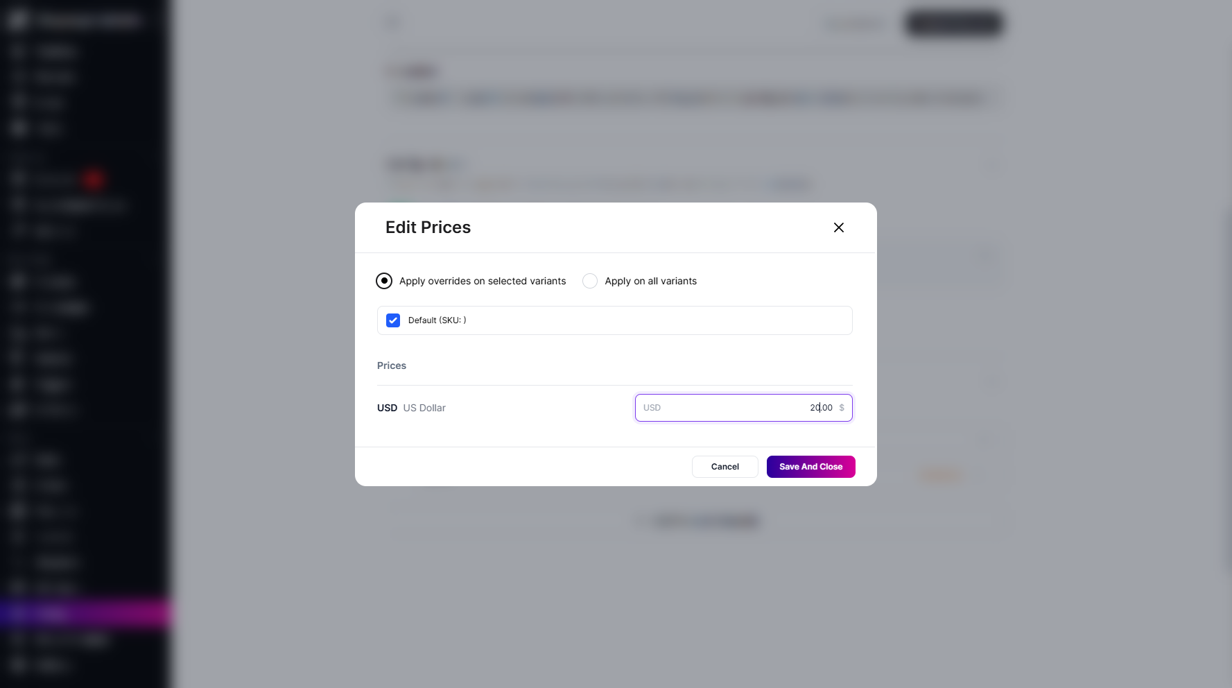 Step 13: Once set up, proceed by clicking the Save and Close button.