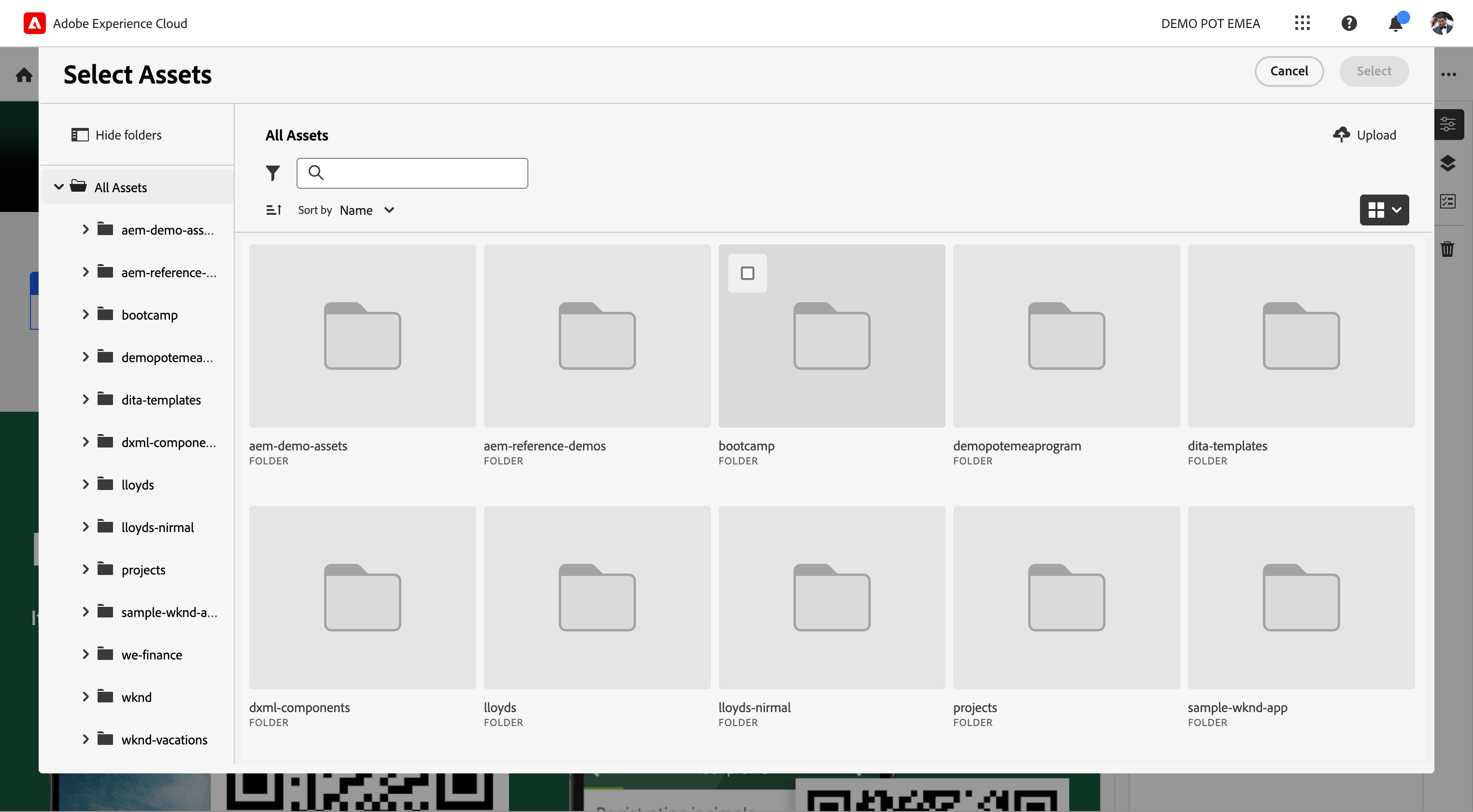 Click on Folder bootcamp . Link