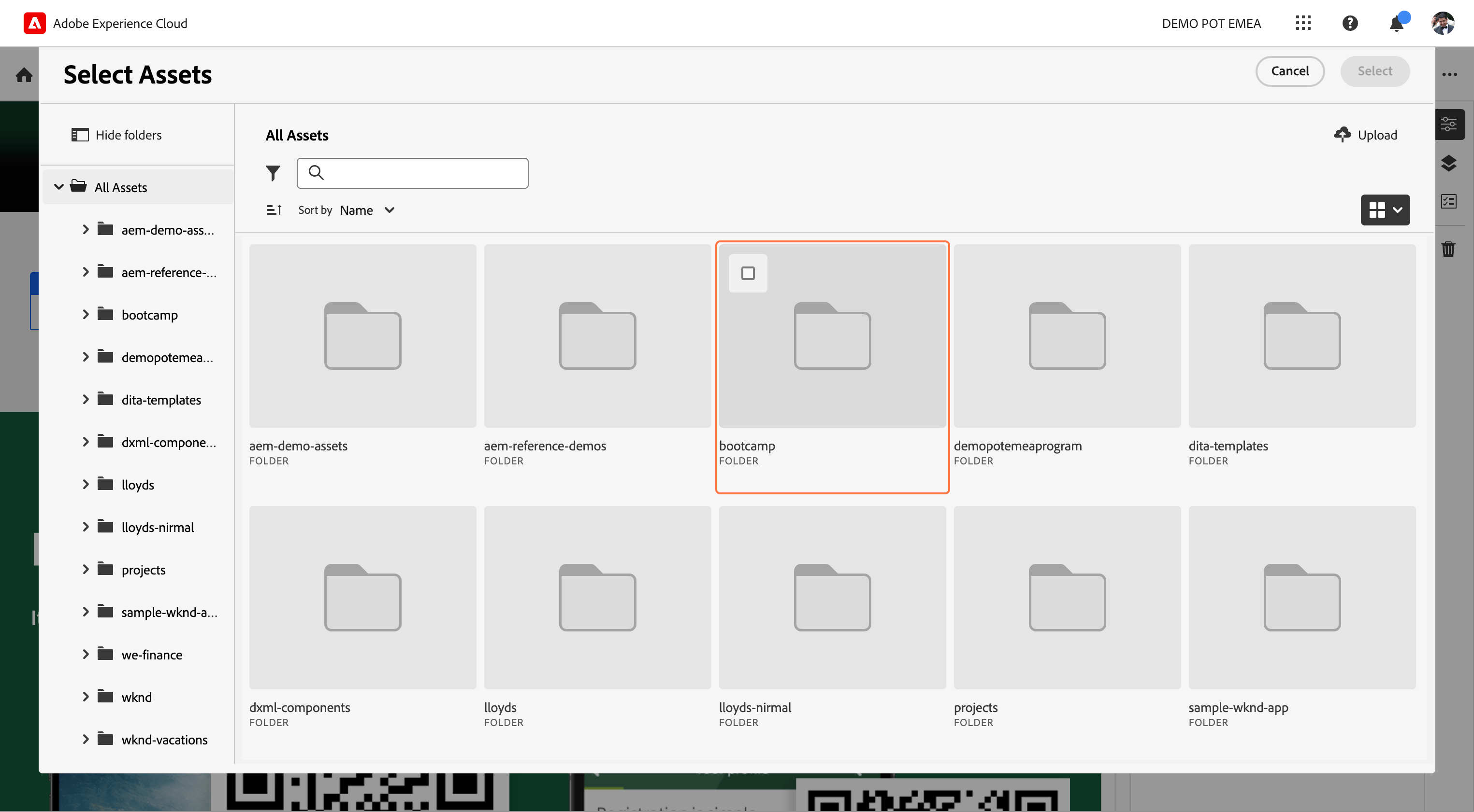Click on Folder bootcamp . Link Click on Folder bootcamp . Link