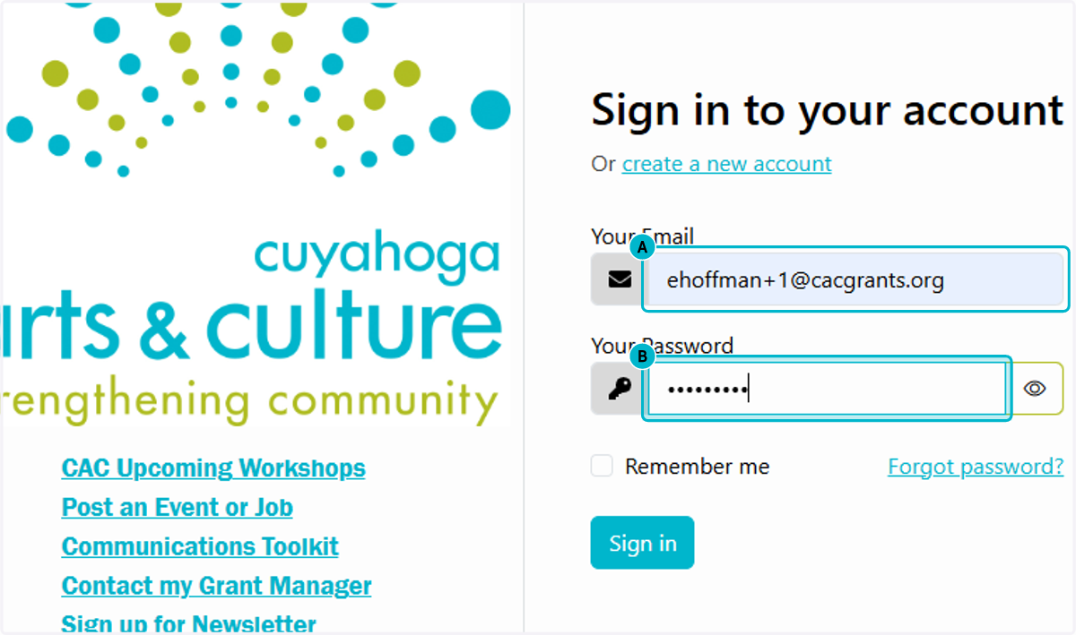 A. Enter the email address you've registered with GOapply B. Enter your Password