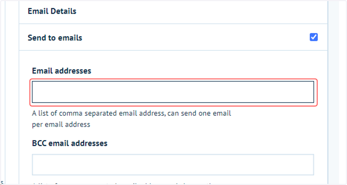 Inputting an email address is also a simple method of confirming Connect: Flow operation