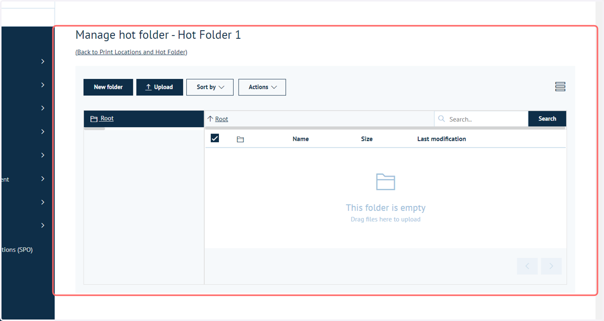 Hotfolder contents