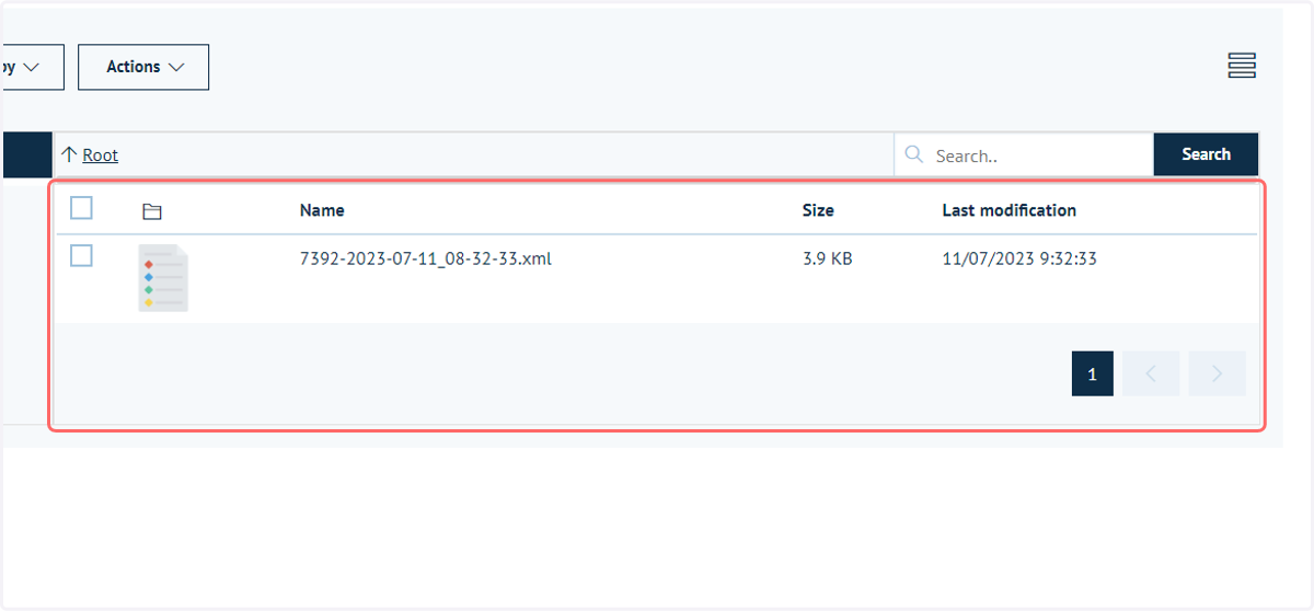 Navigate back to your Hotfolder management