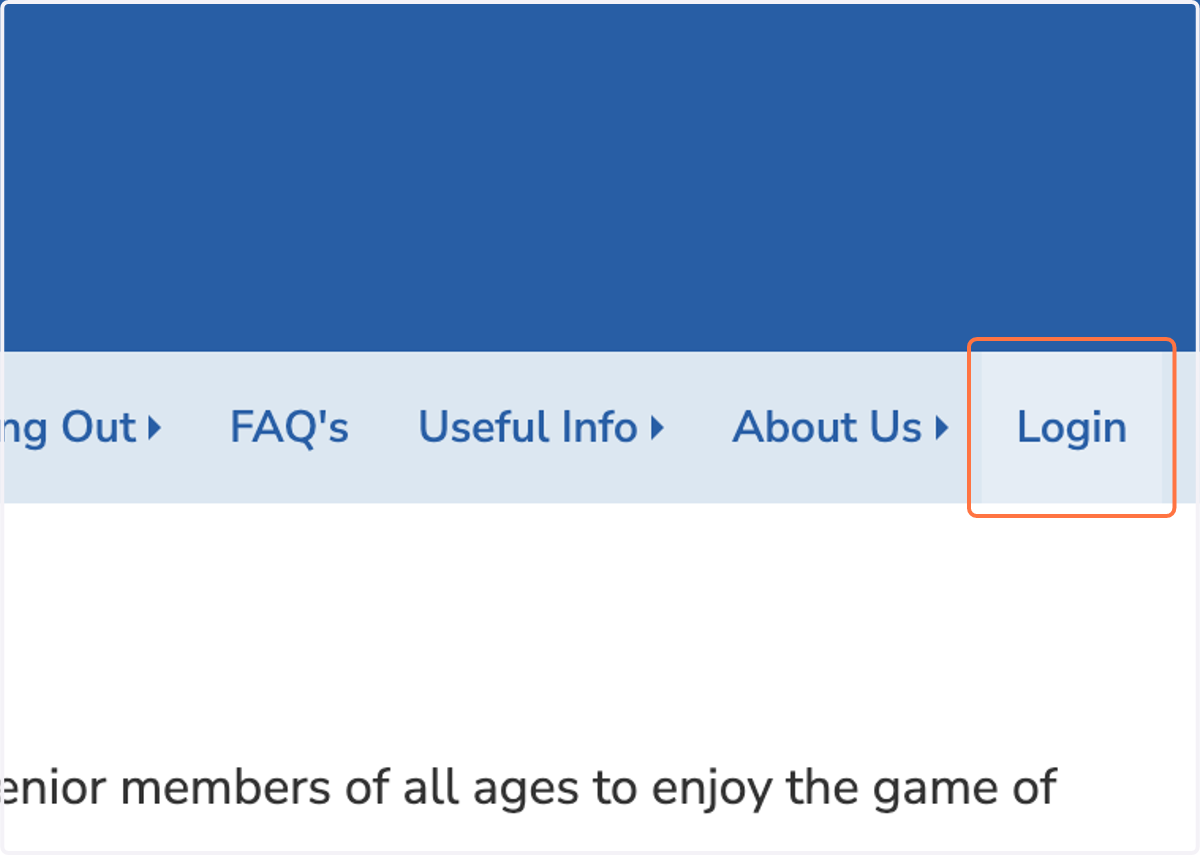 Click on Login on the top right hand corner