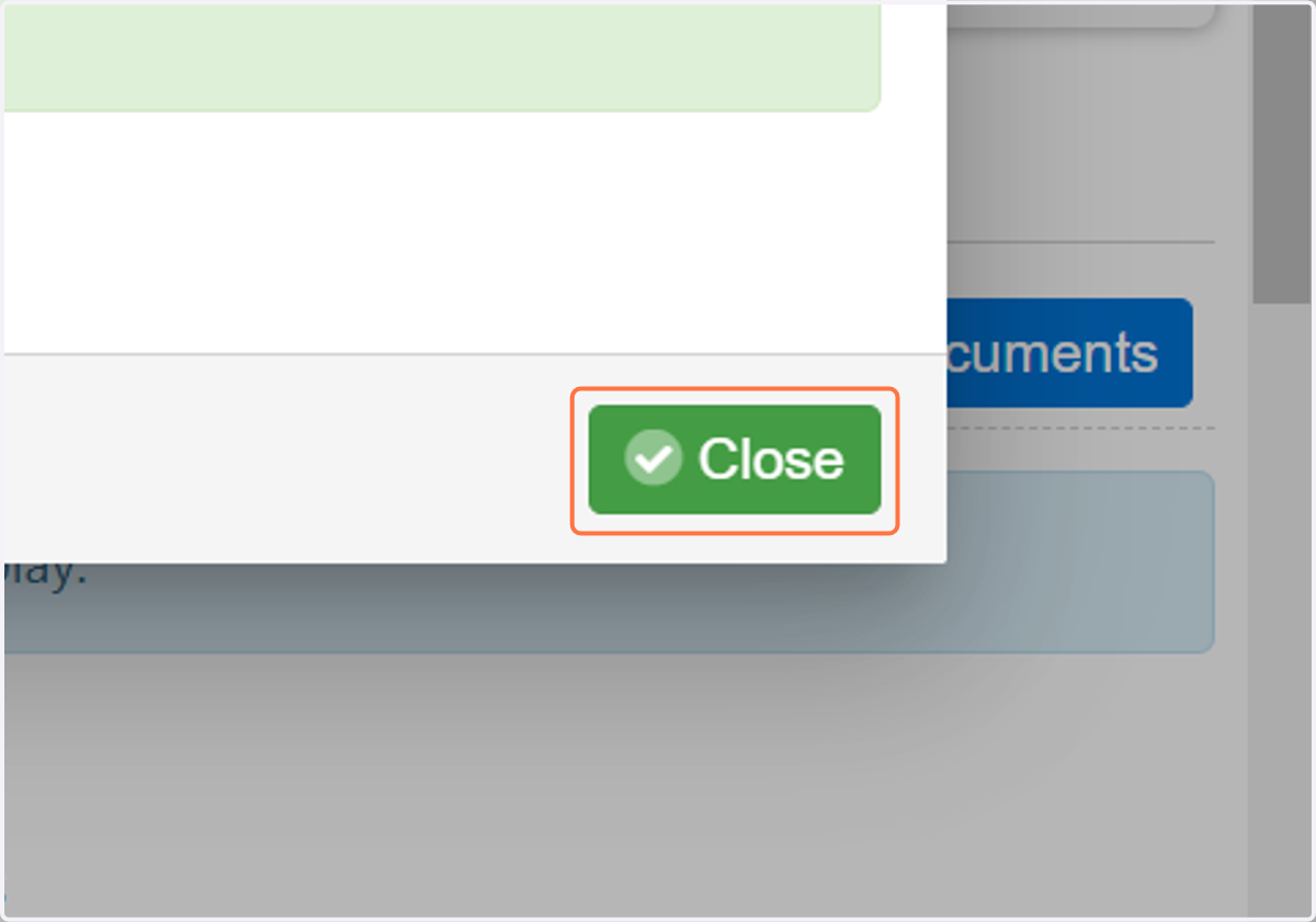 Click on Close