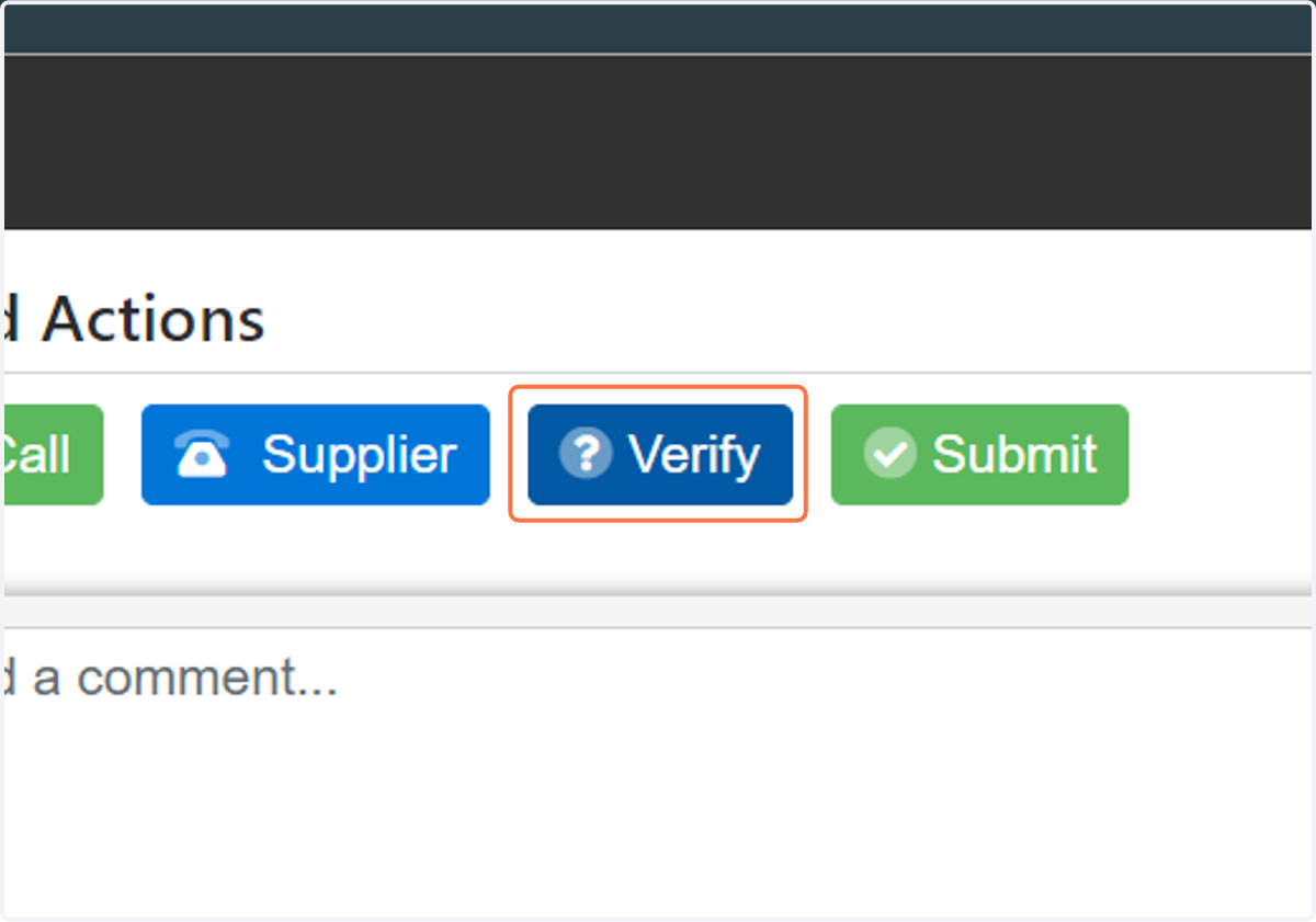 To start the process, click on Verify