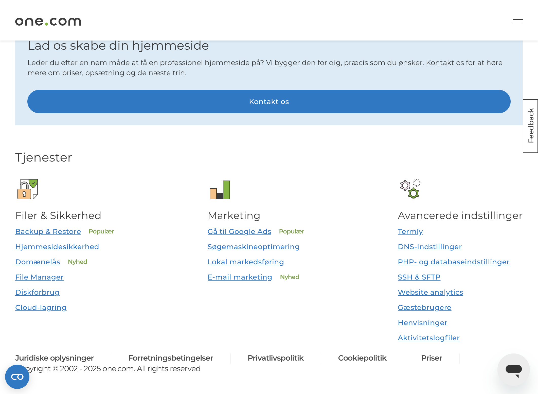 Find dit DNS kontrol panel/DNS records hos din hostingudbyder