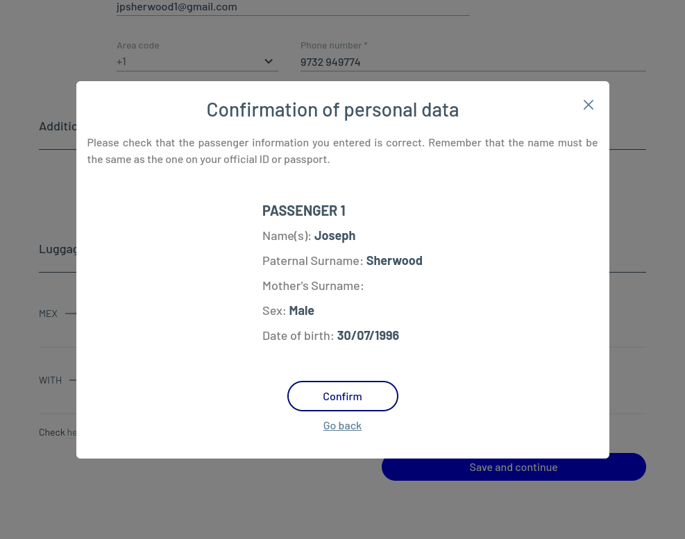 Click on Confirm