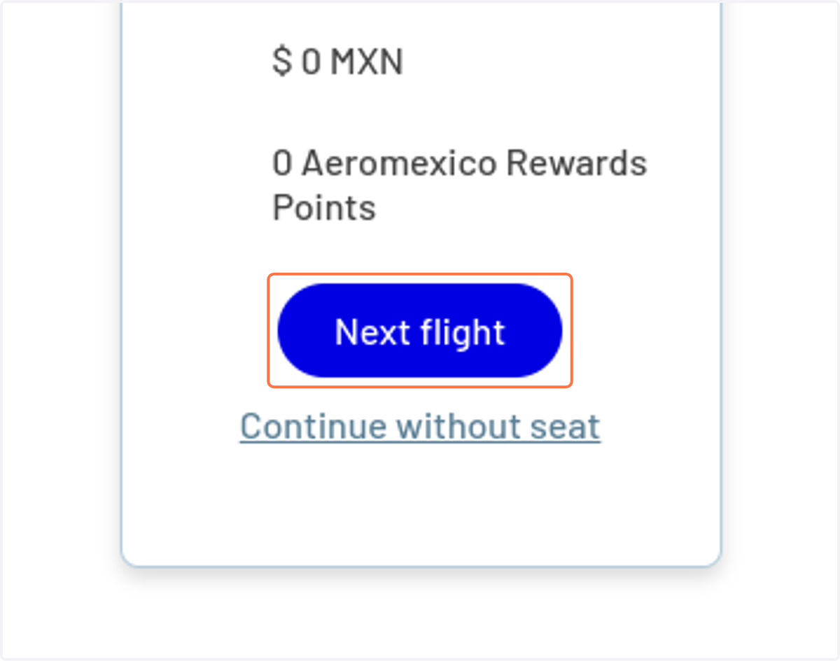 Click on Next flight