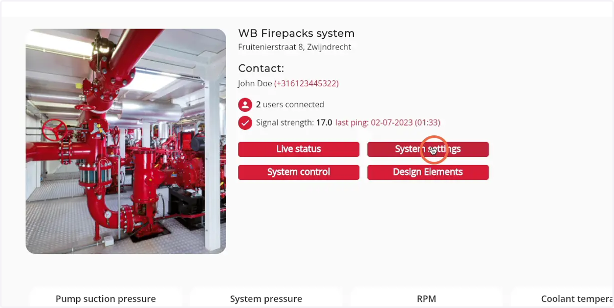 Click on 'System settings'