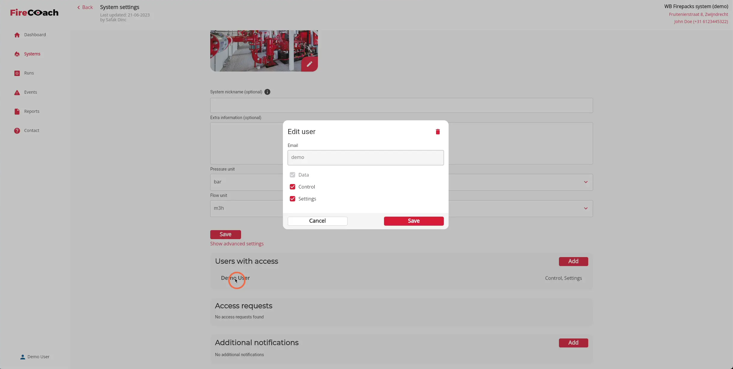 Click on the name of the user you would like to revoke