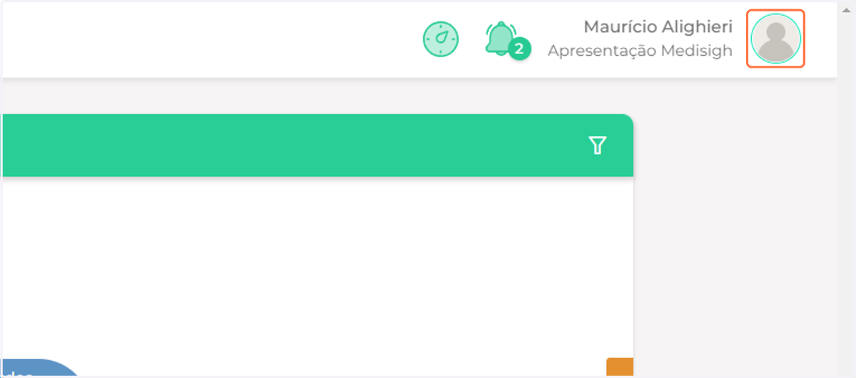 Clique na imagem de perfil