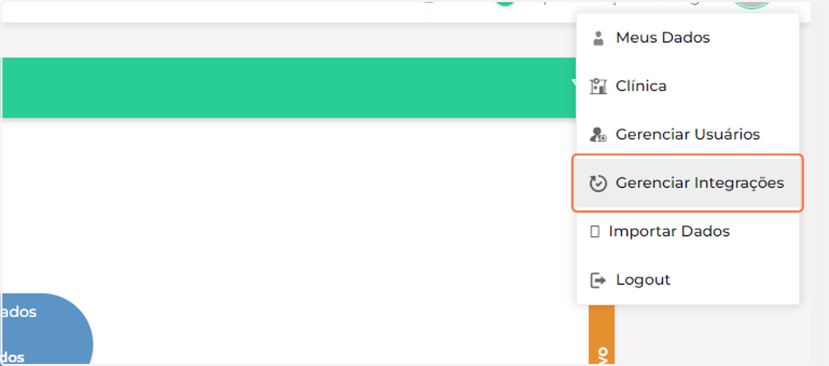 Clique em Gerenciar Integrações