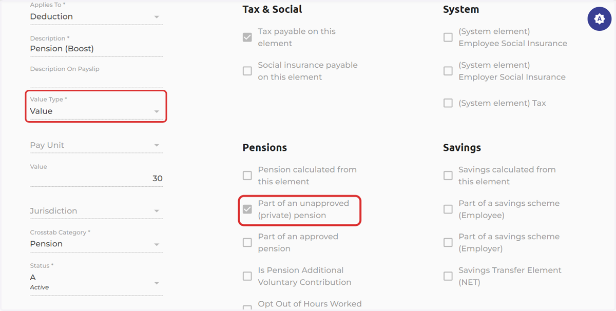 FIRST STEP: Pay Element Set Up- Employee Pension