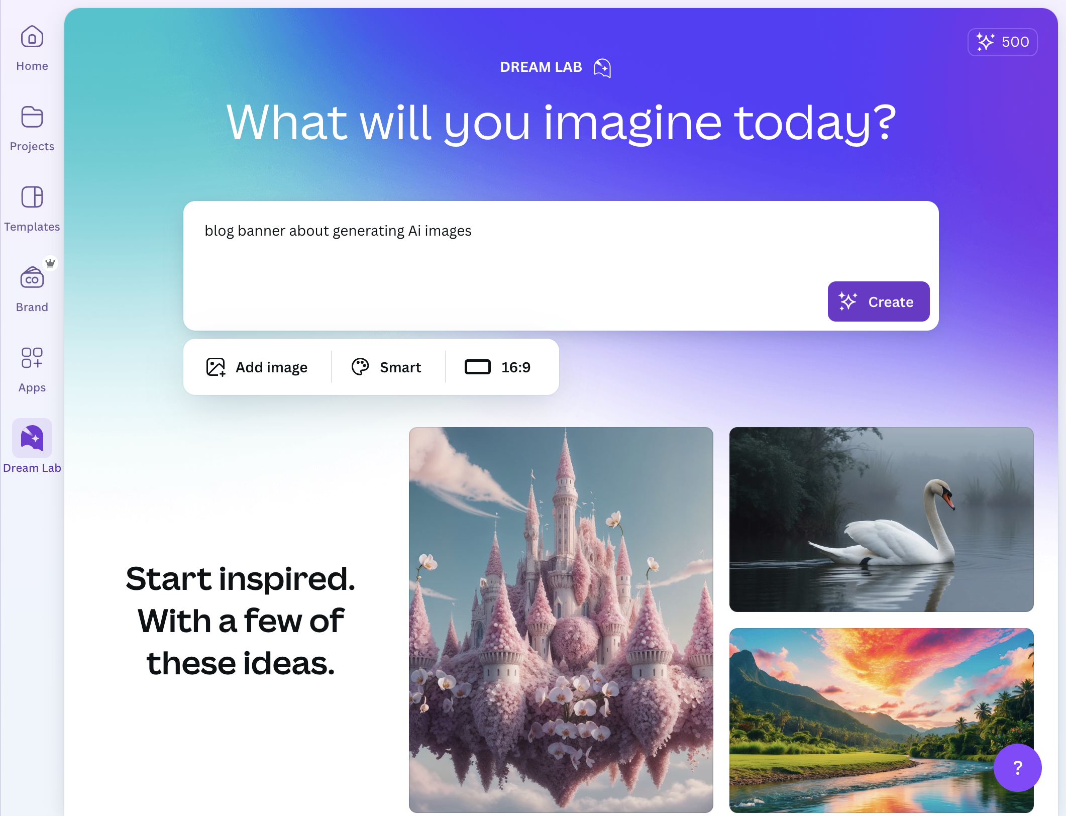 Click on Create