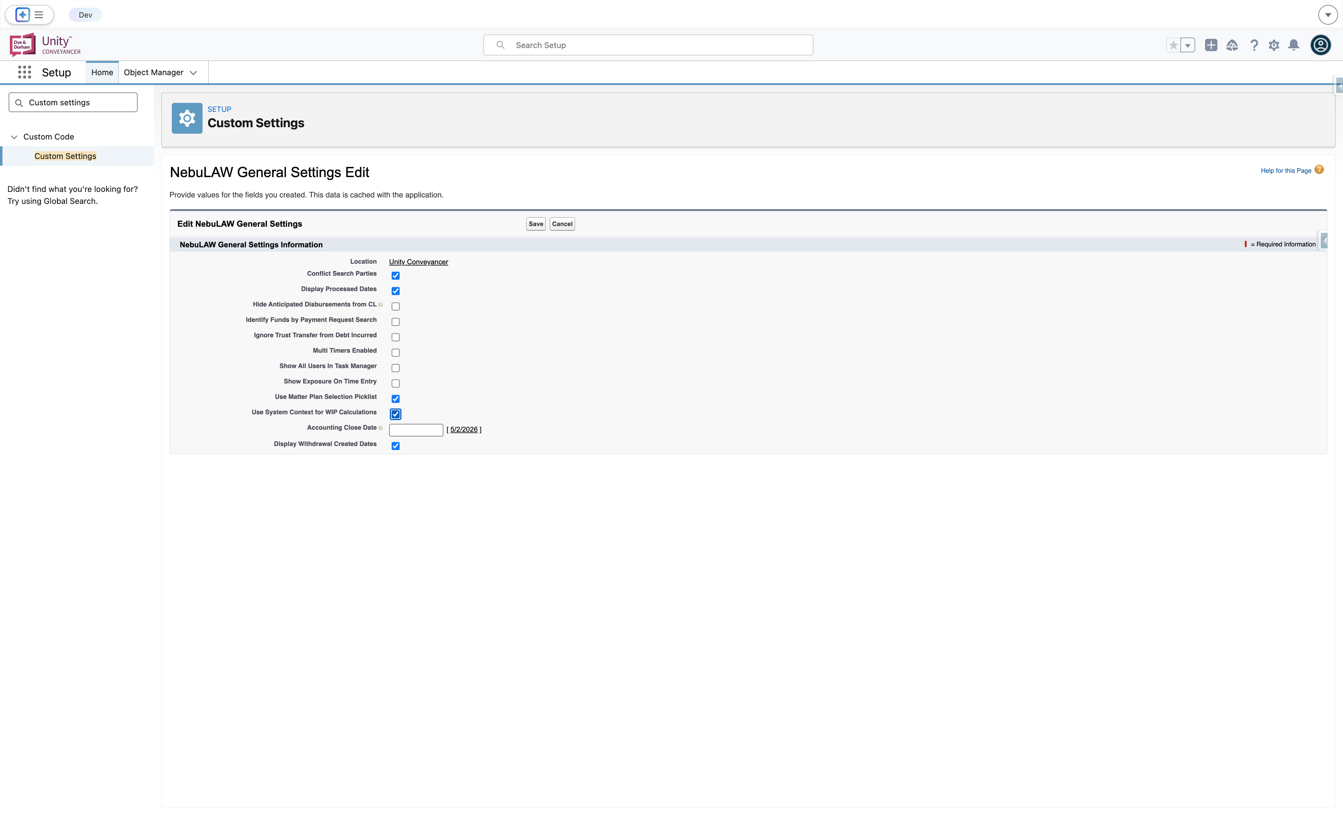 Check Use System Context for WIP Calculations
