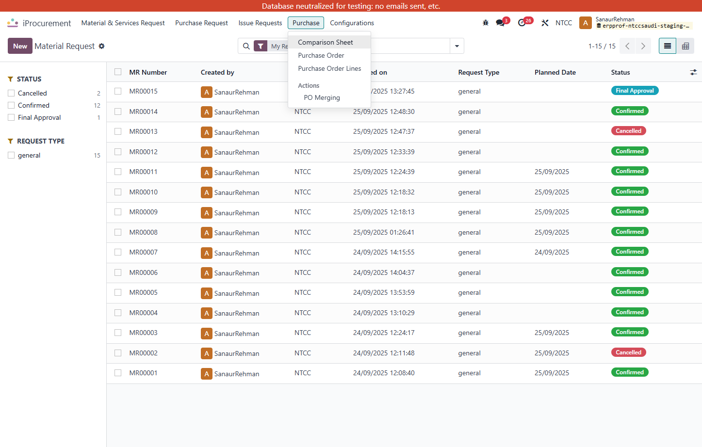 Click on Comparison Sheet