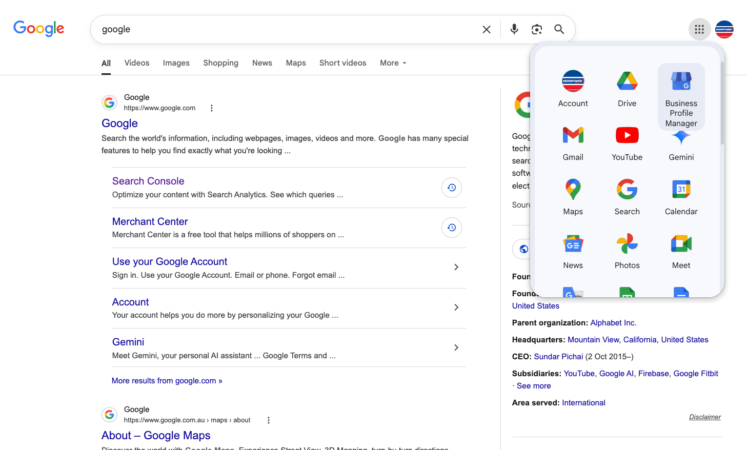 Click on Business Profile Manager