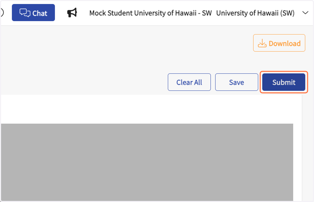 Click on Submit when complete.