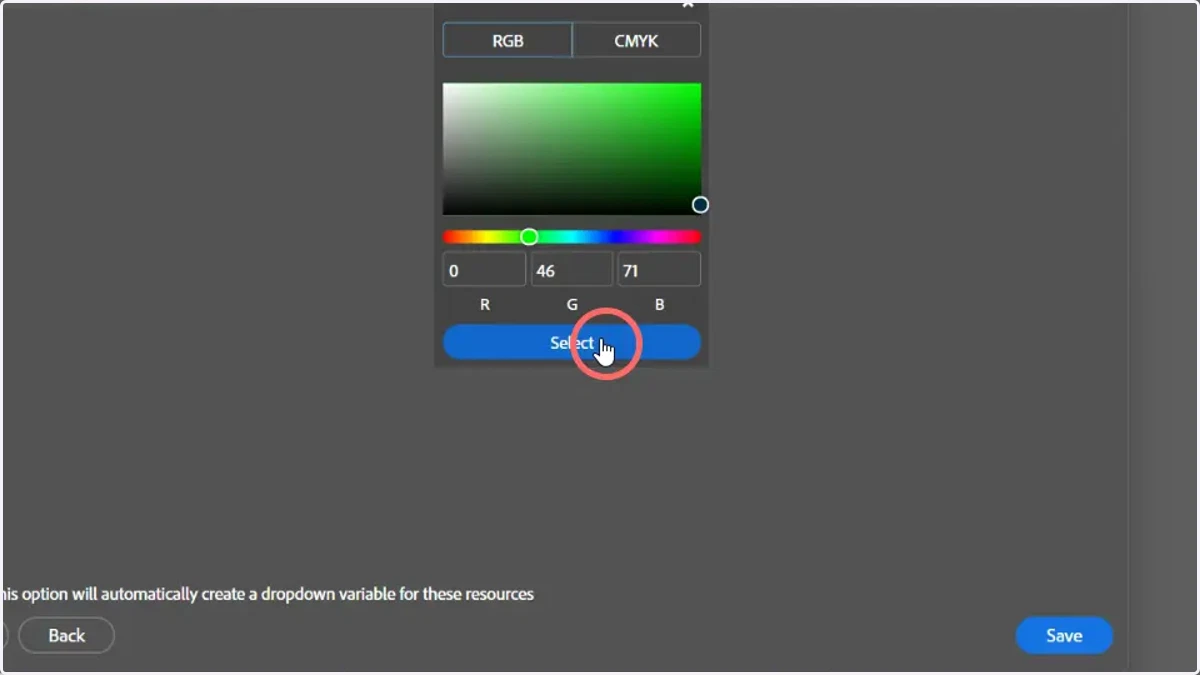 Click Select
