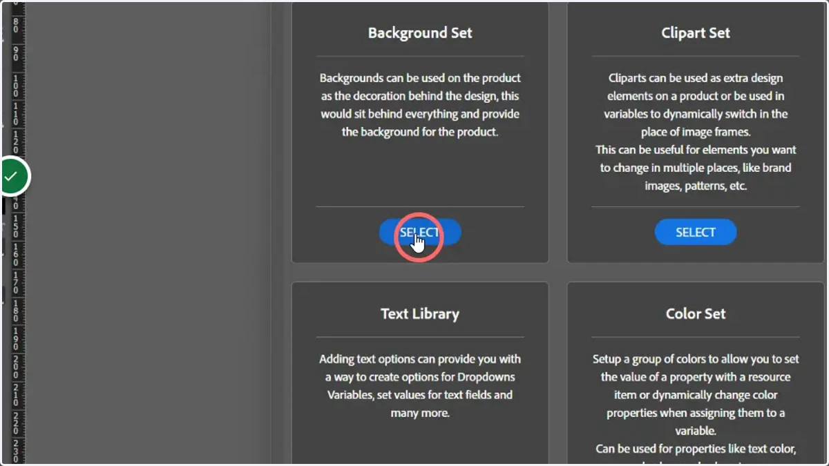 Click Background Set and Select