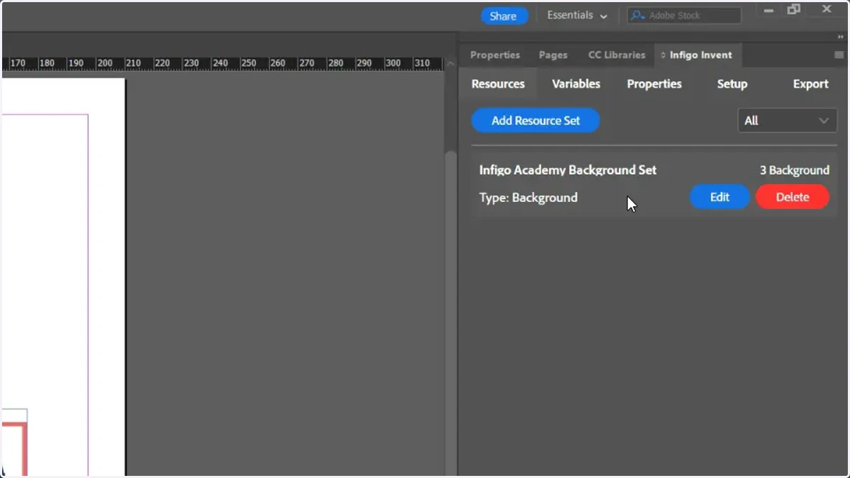 Click Save and your Background Set will be applied