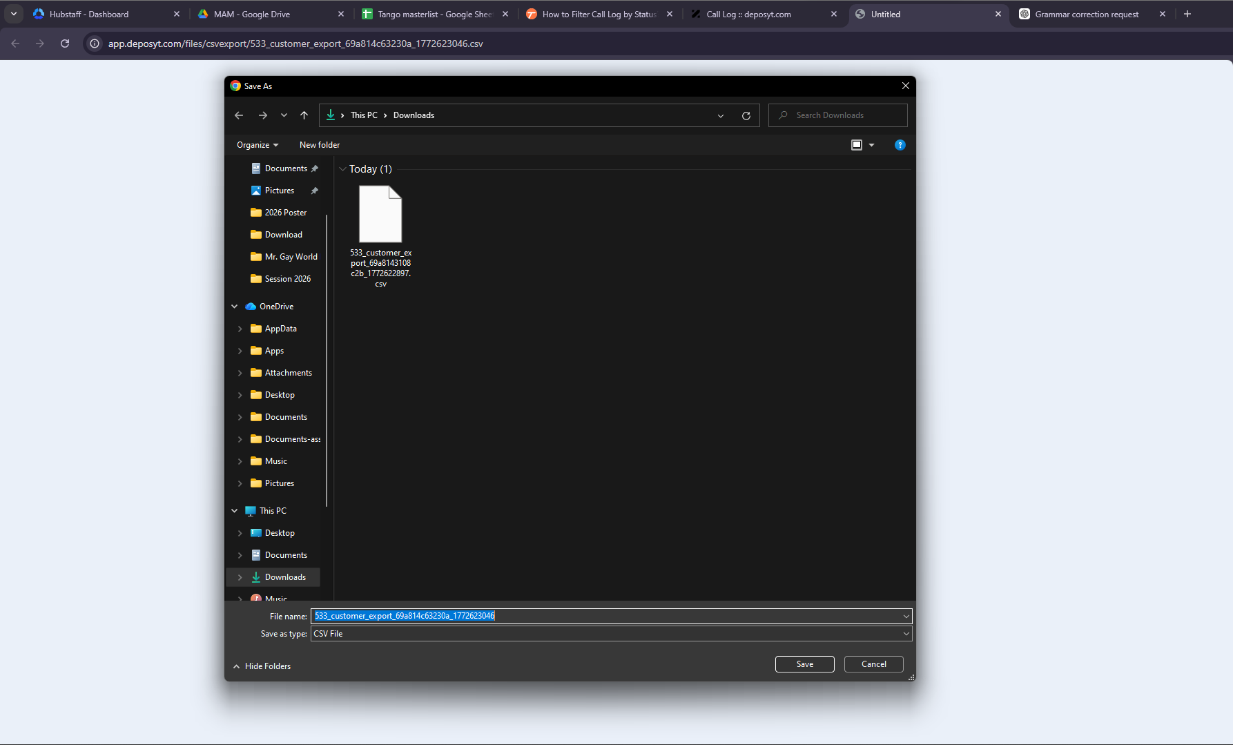 Step 9: A pop-up window will appear, allowing you to select the folder where you want to save your CSV file. This enables you to store the data for future use or import it into other systems when needed.