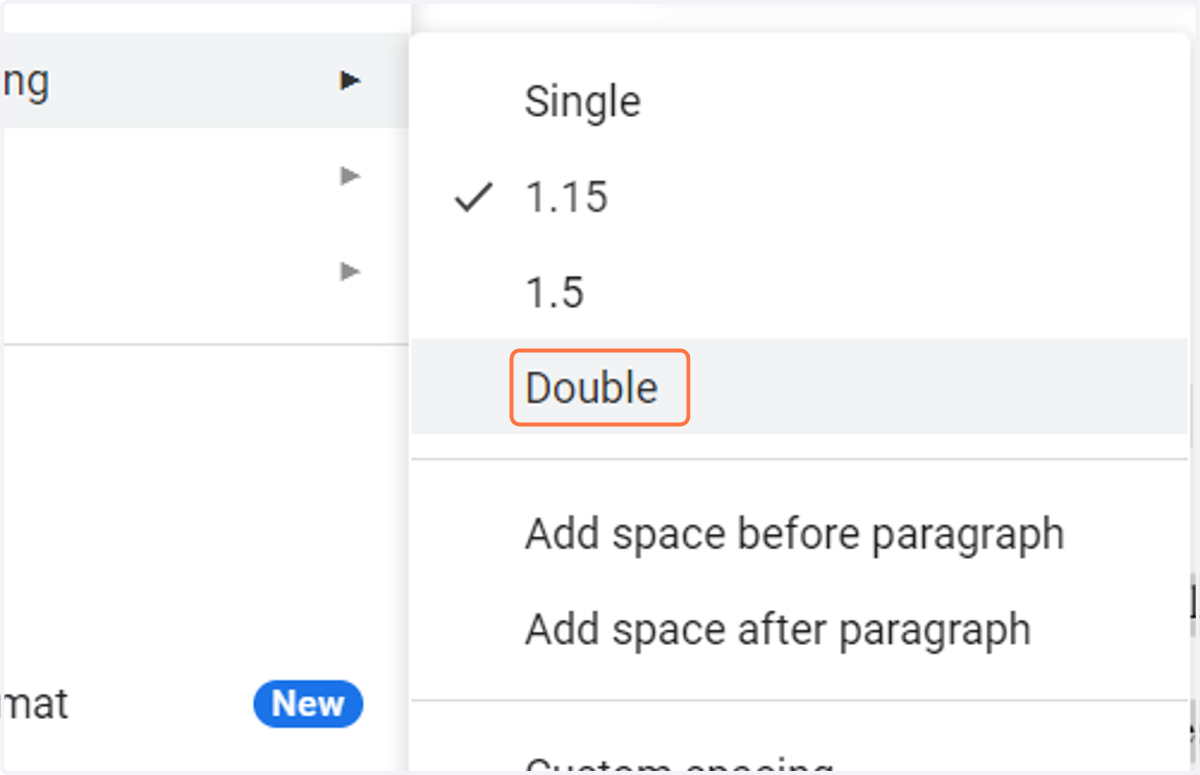 Click on Double
