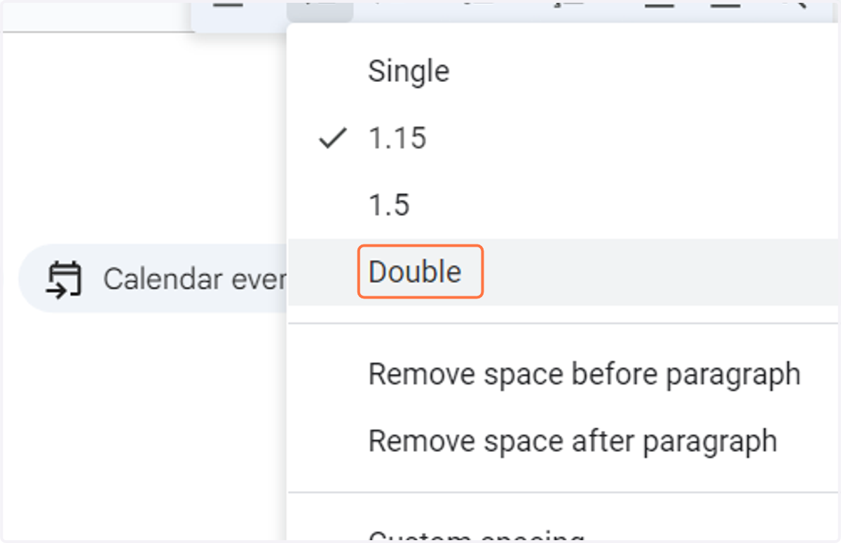 Click on Double