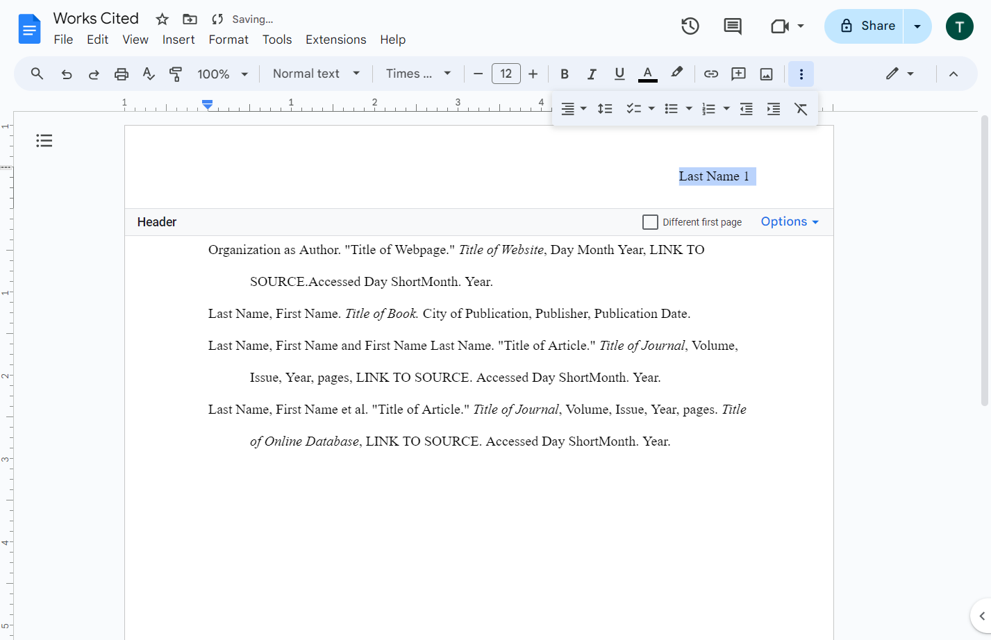 Click on back to the page.