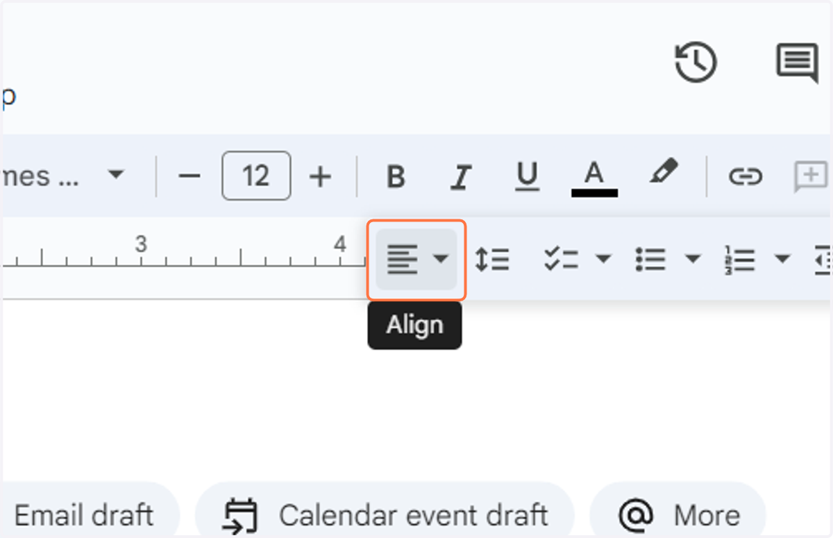Click on Align