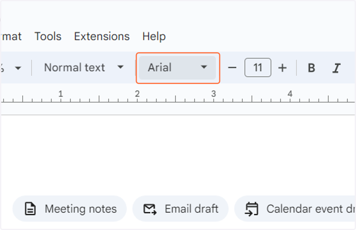 Click on Font