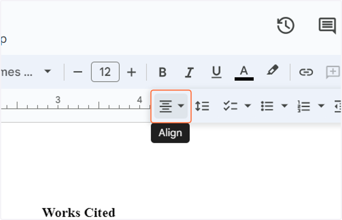 Click on Align