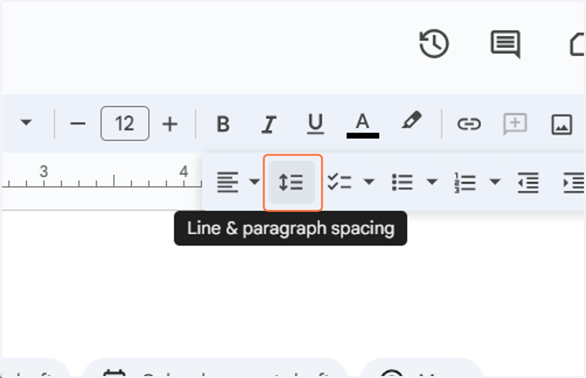 Click on Line & paragraph spacing