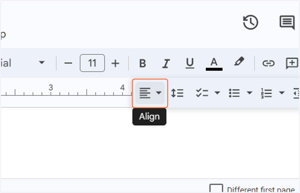 Click on Align