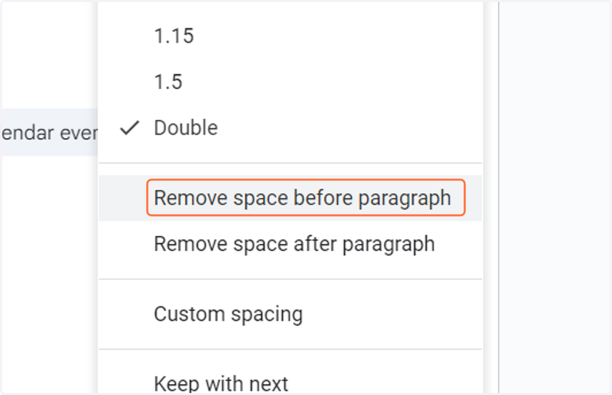 Click on Remove space before paragraph