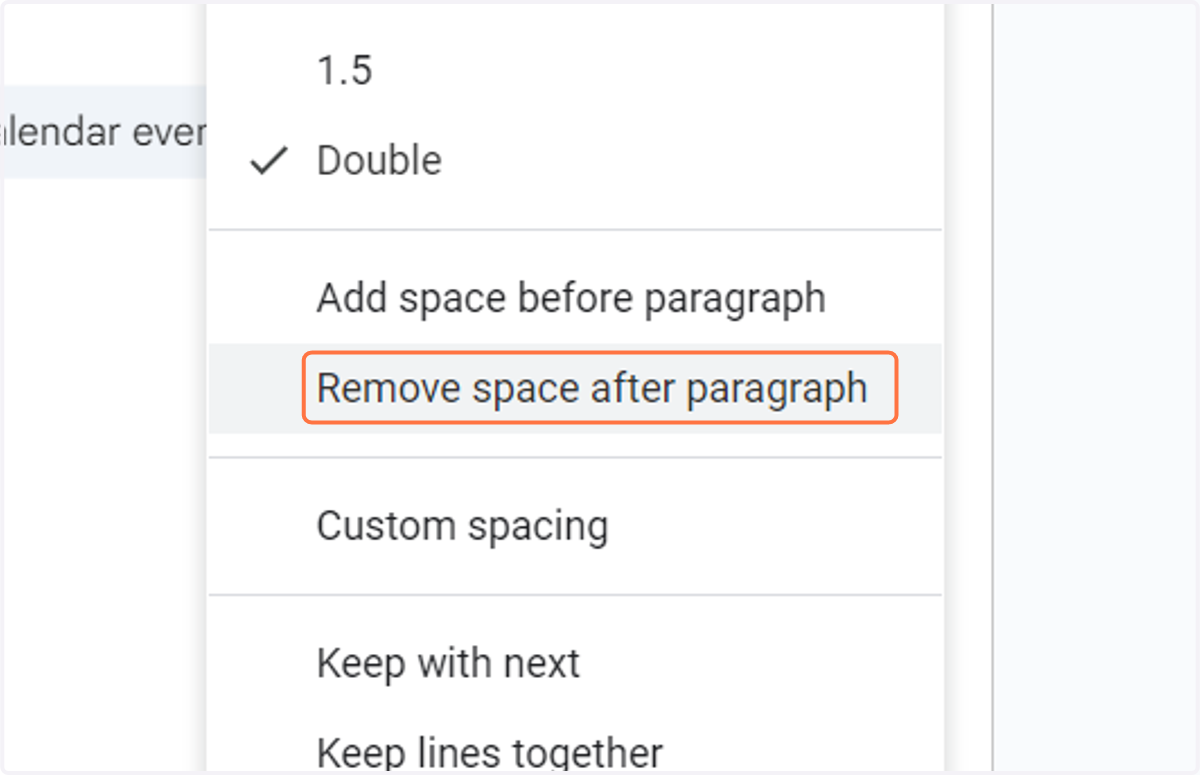 Click on Remove space after paragraph