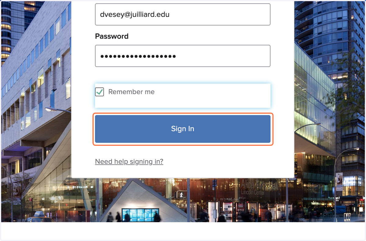 Click on Sign In