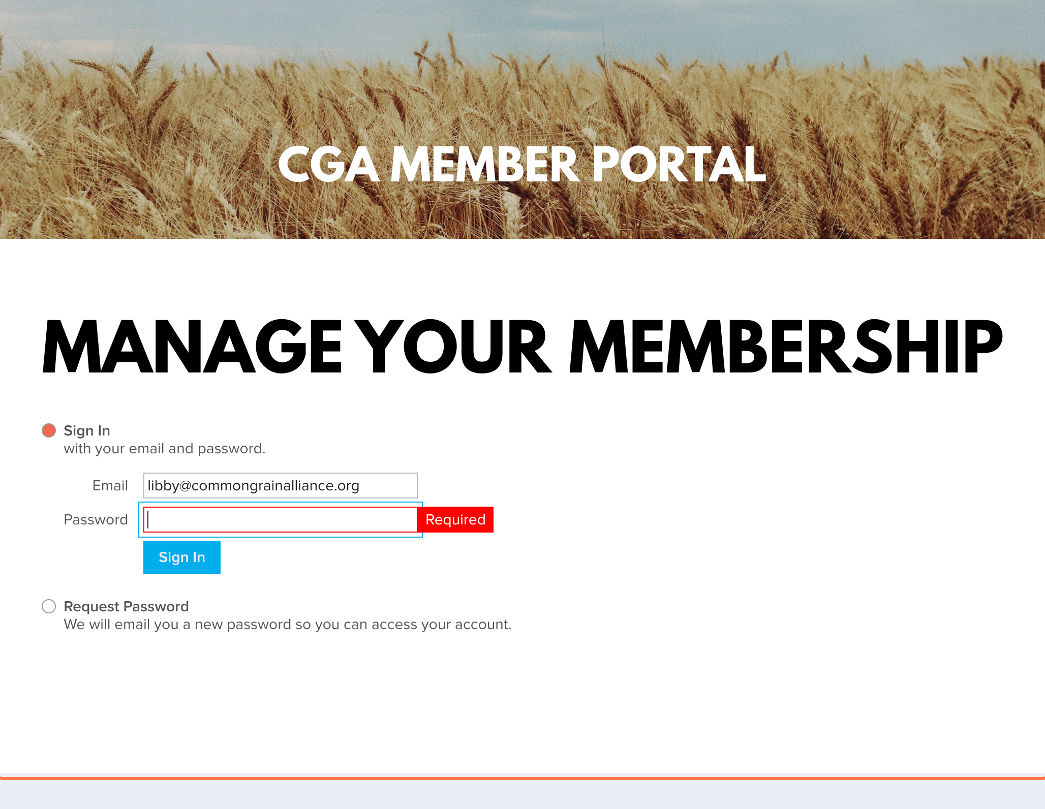 Scroll Down to Manage Your Membership