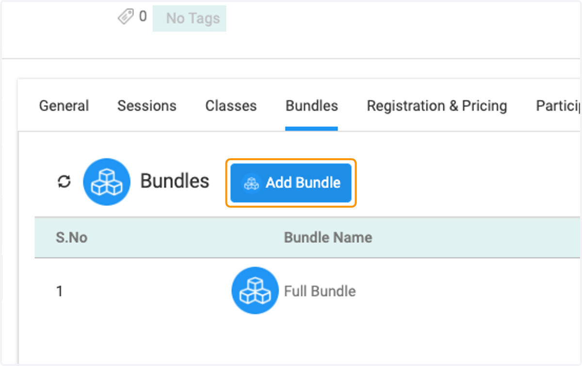 Click on Add Bundle