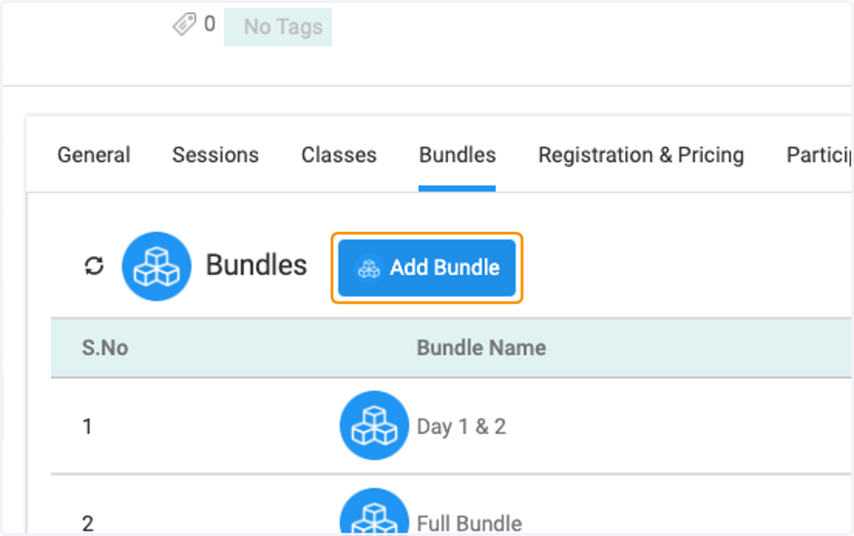 Click on Add Bundle
