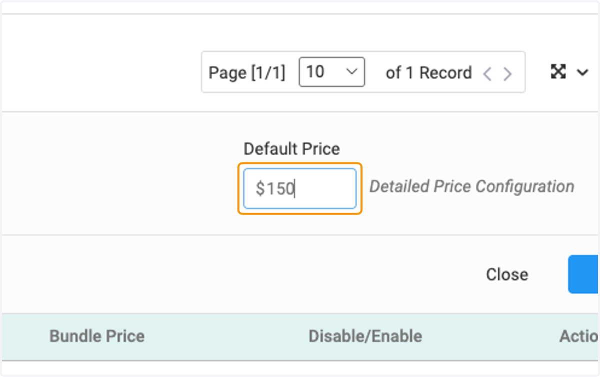 Set the bundle price.