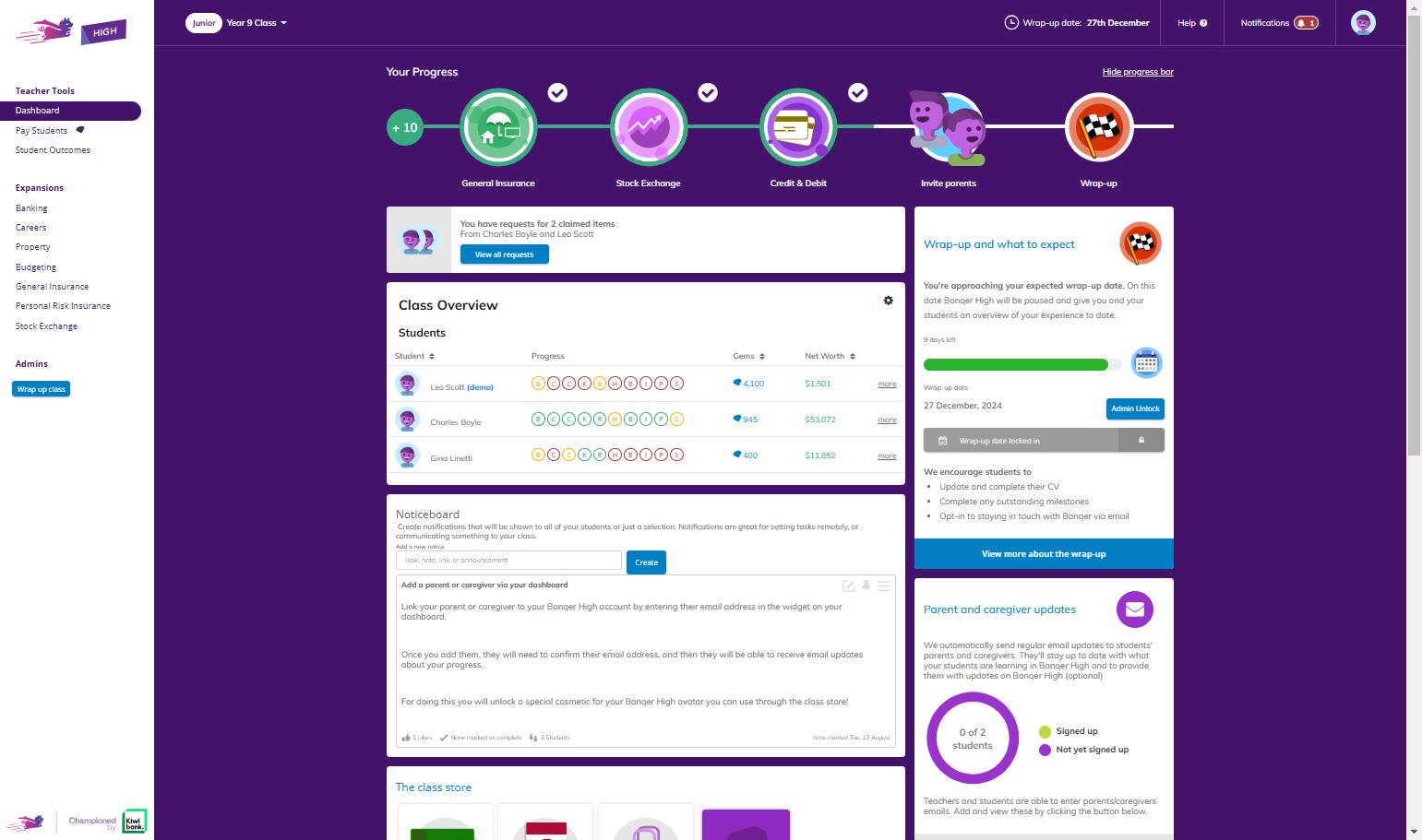 Click on Dashboard